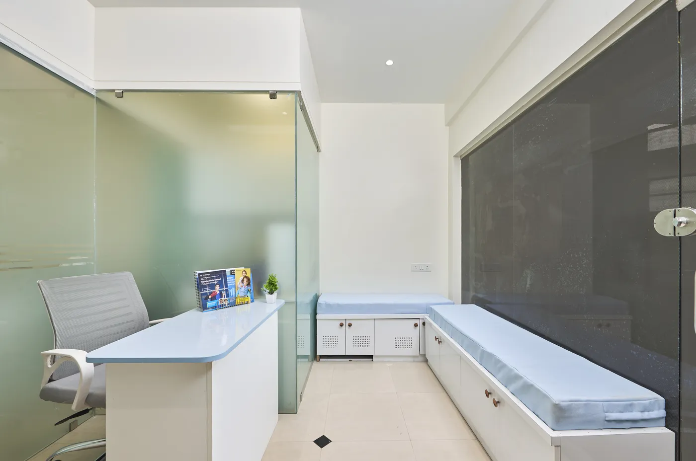 Waiting area with seating at White & Co. Dental Clinic