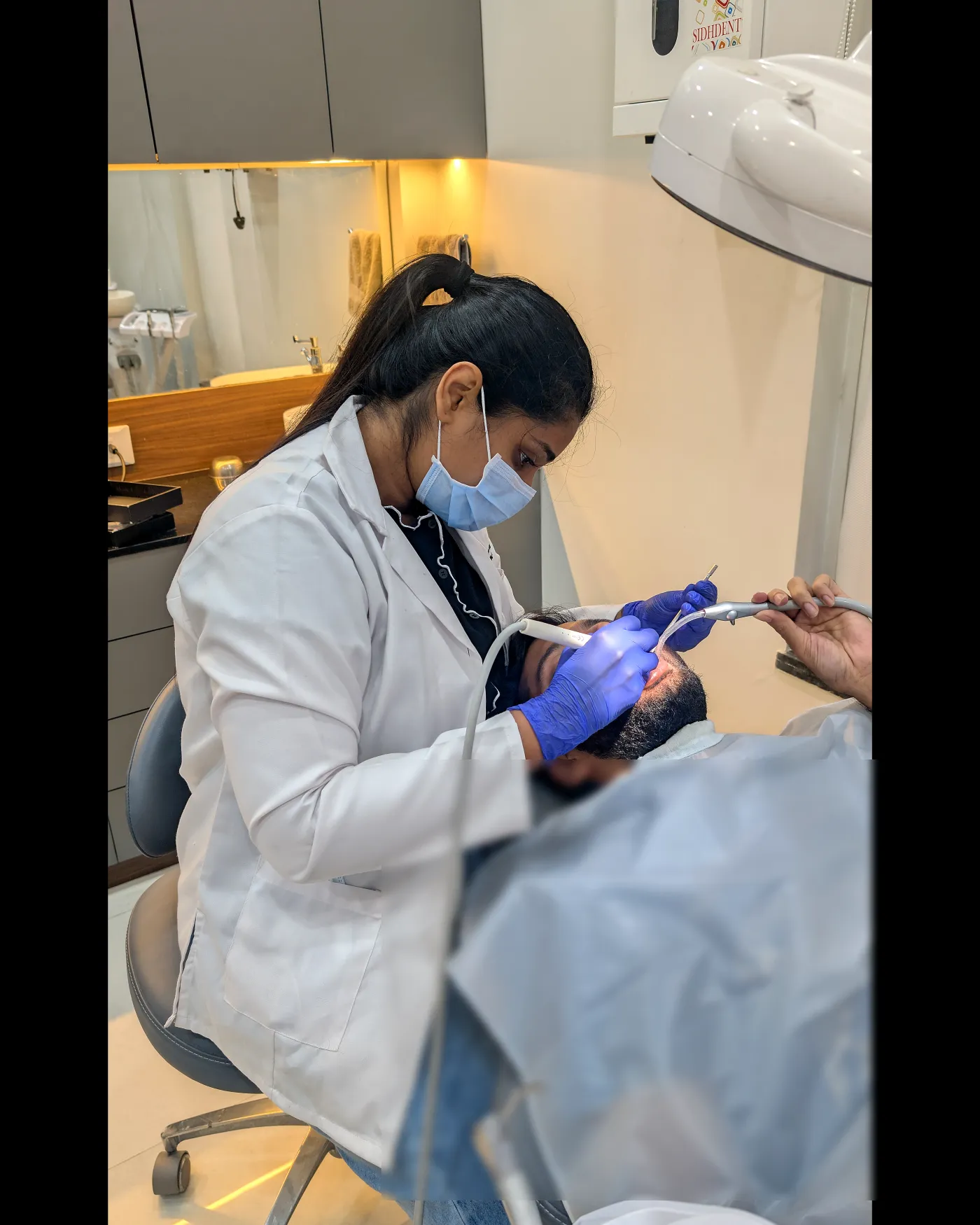 Treatment in progress at White & Co.